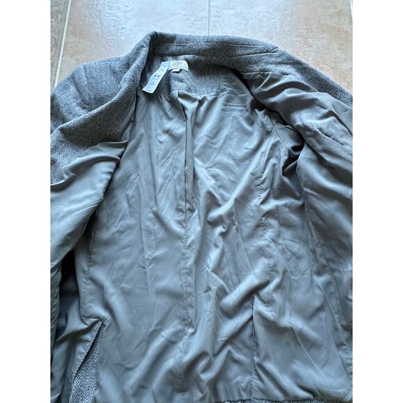 New! LOFT PLUS 16 Blazer suit top Jacket Women Textured Gray - Picture 3 of 7